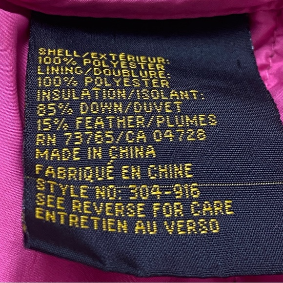 EUC BROWNING DOWN PUFFER JACKET - WOMENS  BROWN & HOT PINK SZ S|P - Picture 5 of 12